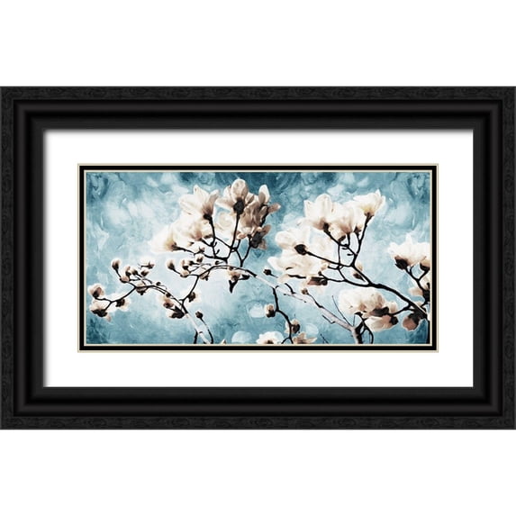 Villa, Mlli 32x18 Black Ornate Wood Framed with Double Matting Museum Art Print Titled - Bloom Through