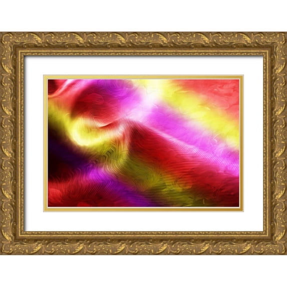 Villa, Mlli 32x23 Gold Ornate Wood Framed with Double Matting Museum Art Print Titled - Color Swirl