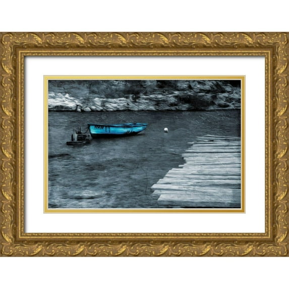 Villa, Mlli 32x23 Gold Ornate Wood Framed with Double Matting Museum Art Print Titled - Rest At Sea