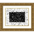 thumbnail image 1 of Villa, Mlli 32x25 Gold Ornate Wood Framed with Double Matting Museum Art Print Titled - Black White Speckles, 1 of 4