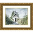 thumbnail image 1 of Villa, Mlli 32x25 Gold Ornate Wood Framed with Double Matting Museum Art Print Titled - Single Church, 1 of 4