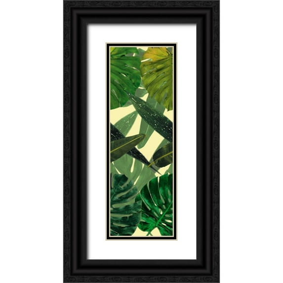 Villa, Mlli 7x14 Black Ornate Wood Framed with Double Matting Museum Art Print Titled - Green Palms Mate
