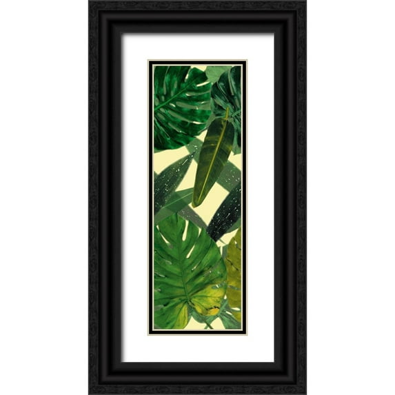 Villa, Mlli 7x14 Black Ornate Wood Framed with Double Matting Museum Art Print Titled - Green Palms