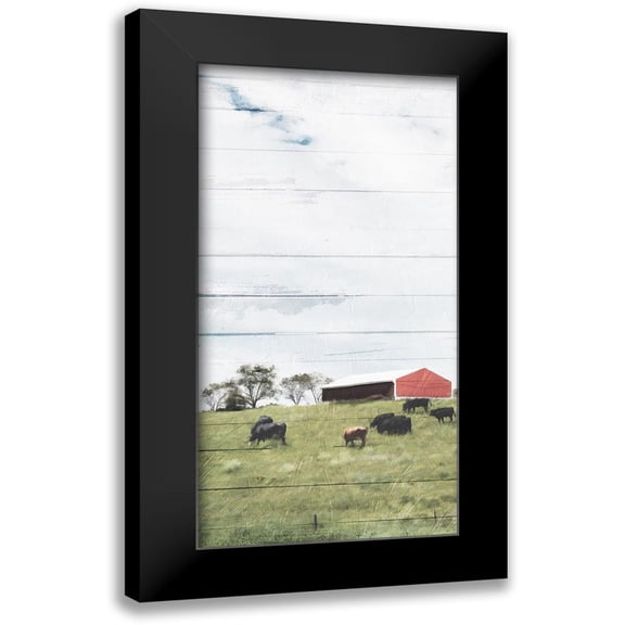 Villa, Mlli 9x14 Black Modern Framed Museum Art Print Titled - Farm On The Hill