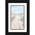 thumbnail image 1 of Villa, Mlli 9x14 Black Ornate Wood Framed with Double Matting Museum Art Print Titled - Lets Walk To The Beach, 1 of 4