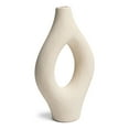 thumbnail image 1 of Villa Moda Emile Abstract Organic Decorative Modern Vase, Large, White, 1 of 7