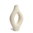 thumbnail image 1 of Villa Moda Emile Abstract Organic Decorative Modern Vase, Medium, White, 1 of 7