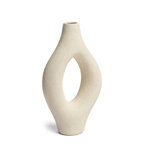 Open Box Villa Moda Emile Abstract Organic Decorative Modern Vase, White