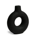 thumbnail image 1 of Open Box Villa Moda Oona Decorative Modern Ring Vase, Medium, Black, 1 of 7