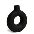 thumbnail image 1 of Villa Moda Oona Decorative Modern Ring Vase, Medium, Black, 1 of 7