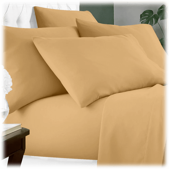Villa Novum 6-Piece Bamboo Fiber Sheet Set (Gold, Queen)