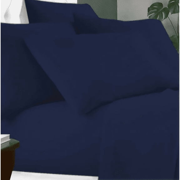Villa Novum 6-Piece Bamboo Fiber Sheet Set (Navy, Full)