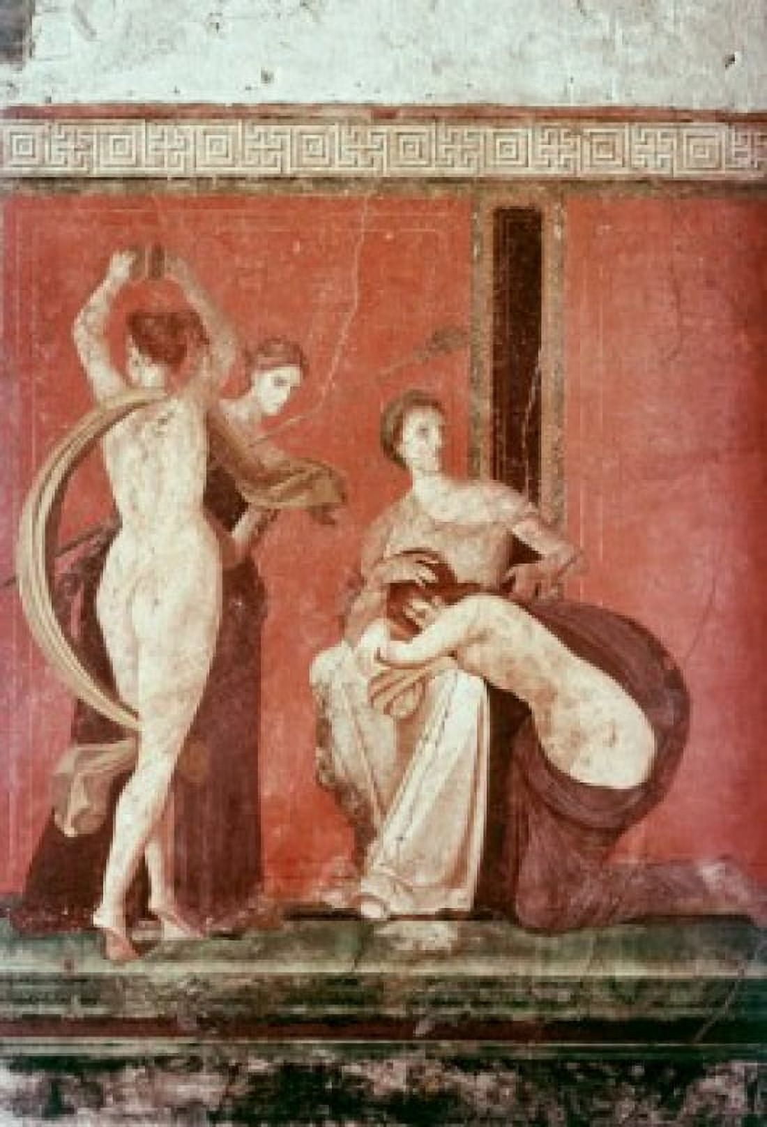 Villa Of The Mysteries Flagellated Woman And Bacchante C 50 BC Roman Art(- ) Fresco Villa of the Mysteries Pompeii Italy Canvas Art -  (18 x 24)