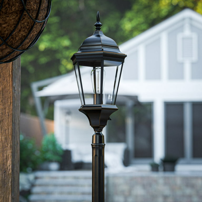 Villa Portable Post Lantern with Bronze Finish 