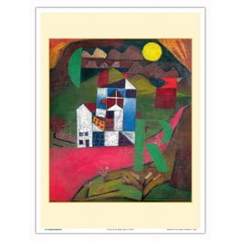 Vintage 1950s Klee “Villa R” Swiss Art Print Vintage 1950s Klee “Villa R” Swiss Art Print