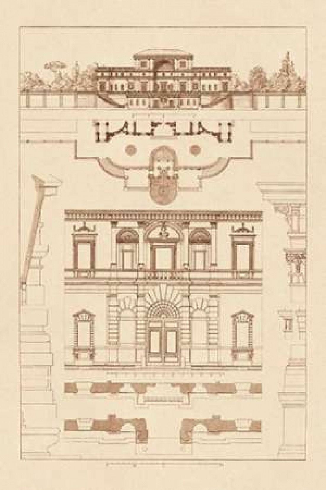 Villa Sacchetti Villa Papa Giulio at Rome Canvas Art - J Buhlmann (12 x 18)