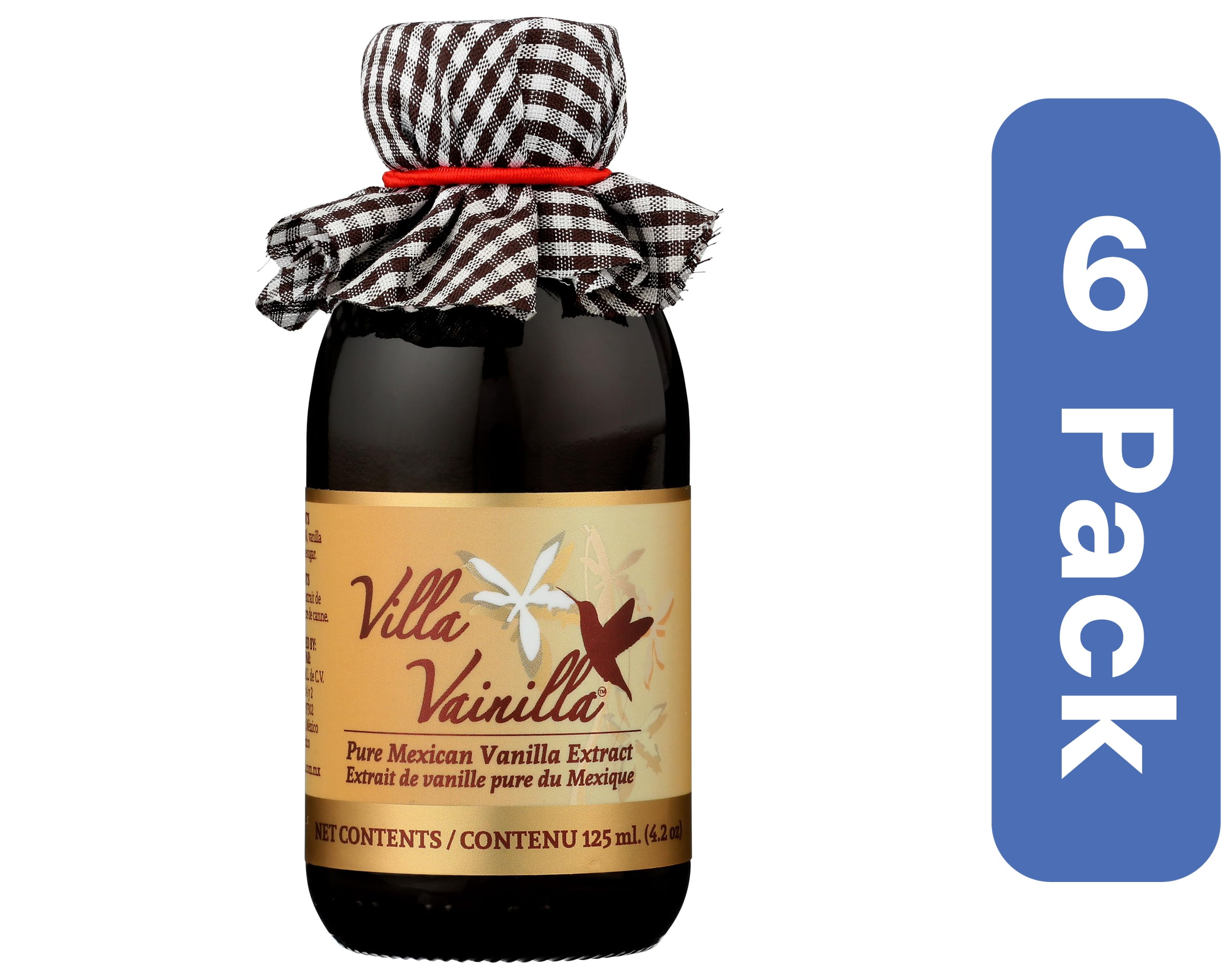 Villa Vainilla Premium Vanilla Extract 4.2 oz (Pack Of 6) - Walmart.com