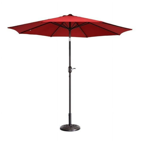 Villacera 83-OUT5445 9 ft. Outdoor Patio Umbrella with 8 Ribs - Red