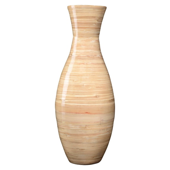 Villacera Handcrafted 20-Inch-Tall Sustainable Bamboo Floor Vase (Natural)