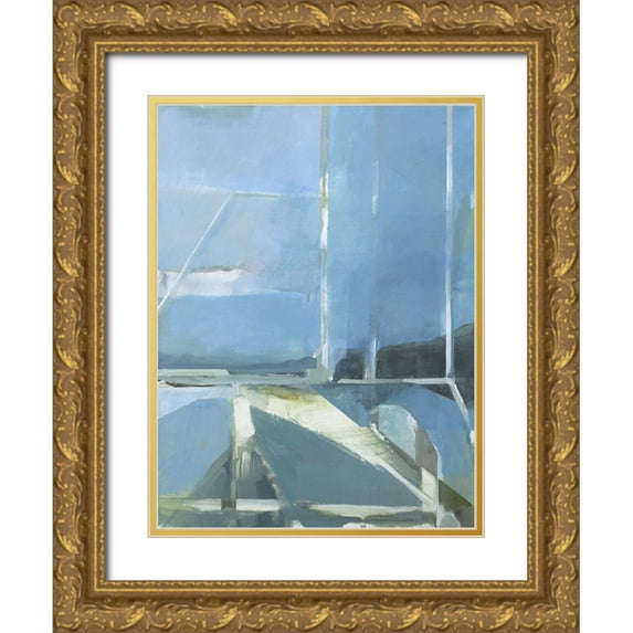 Villafane, Stephane 12x14 Gold Ornate Wood Framed with Double Matting Museum Art Print Titled - Spatial Composition 31.12.2018