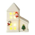 thumbnail image 1 of Village Building Statue Ceramic Light Up Christmas Decoration for Winter Party Tabletop Display, 1 of 9