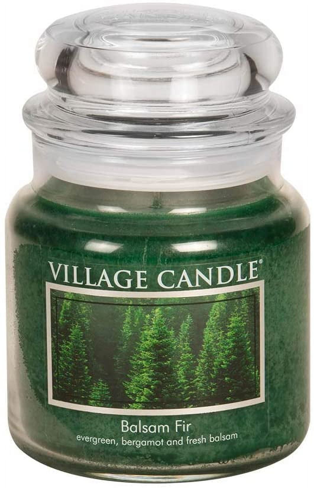 Village Candle Balsam Fir, Case of 3 Medium Glass Apothecary Jar