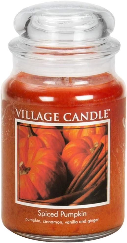 Large Spiced Pumpkin Scented Jar Candle