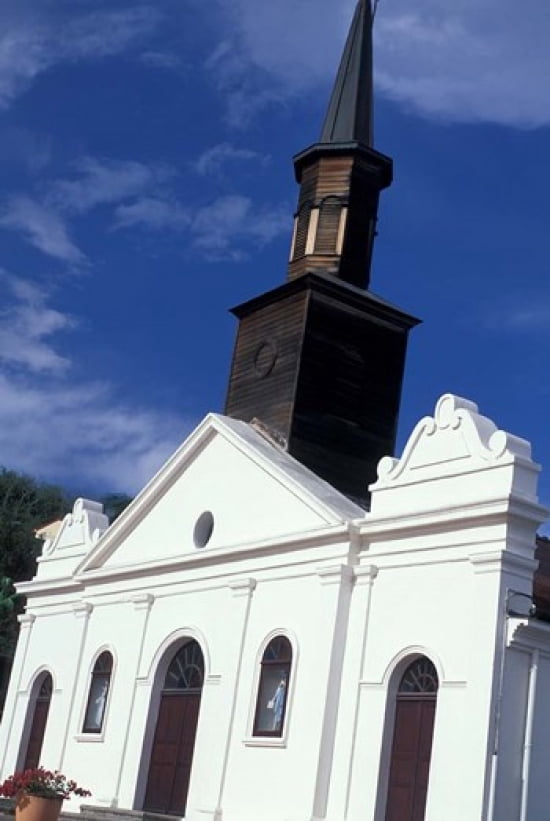 Village Church Martinique Caribbean Canvas Art - Nik Wheeler DanitaDelimont (18 x 27)