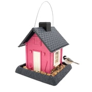 North States Village Collection Pink Fiesta Cottage Hopper Bird Feeder, 5 lb Capacity