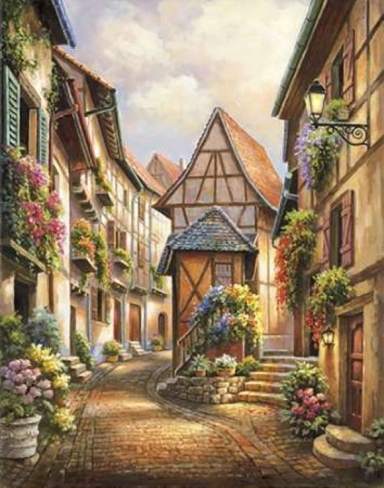 Village Court Canvas Art - Sung Kim (22 x 28)