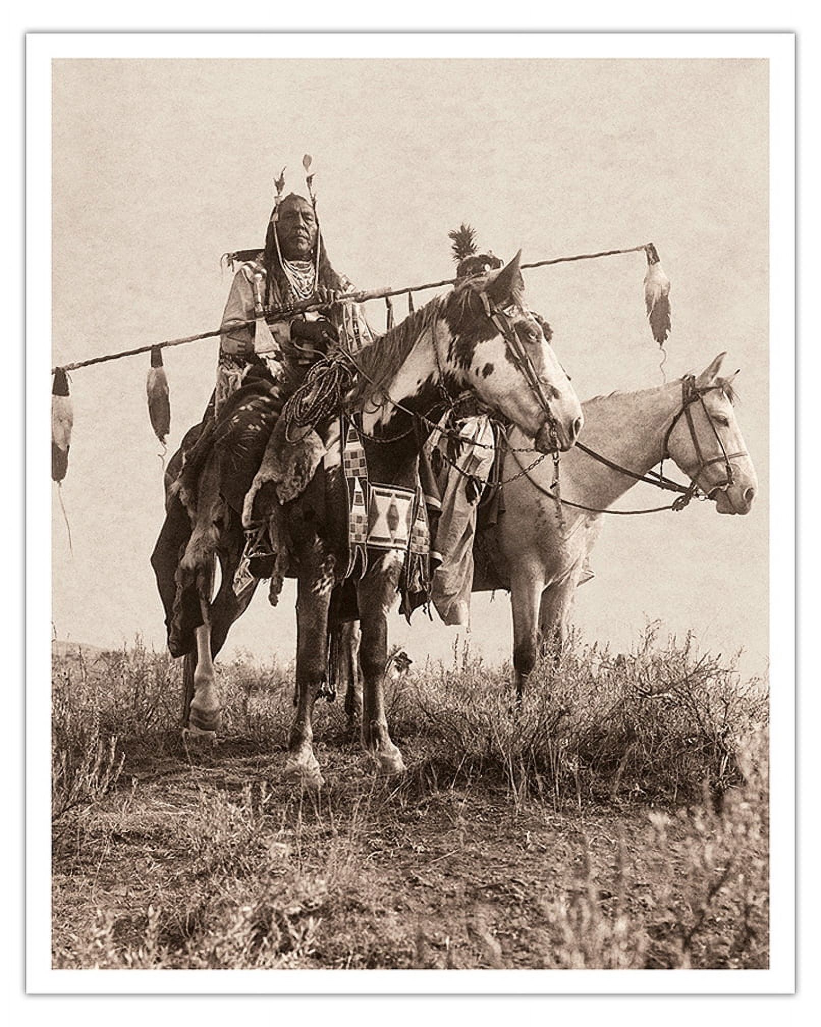 Village Criers on Horseback - Crow North American Indians - Vintage B&W ...