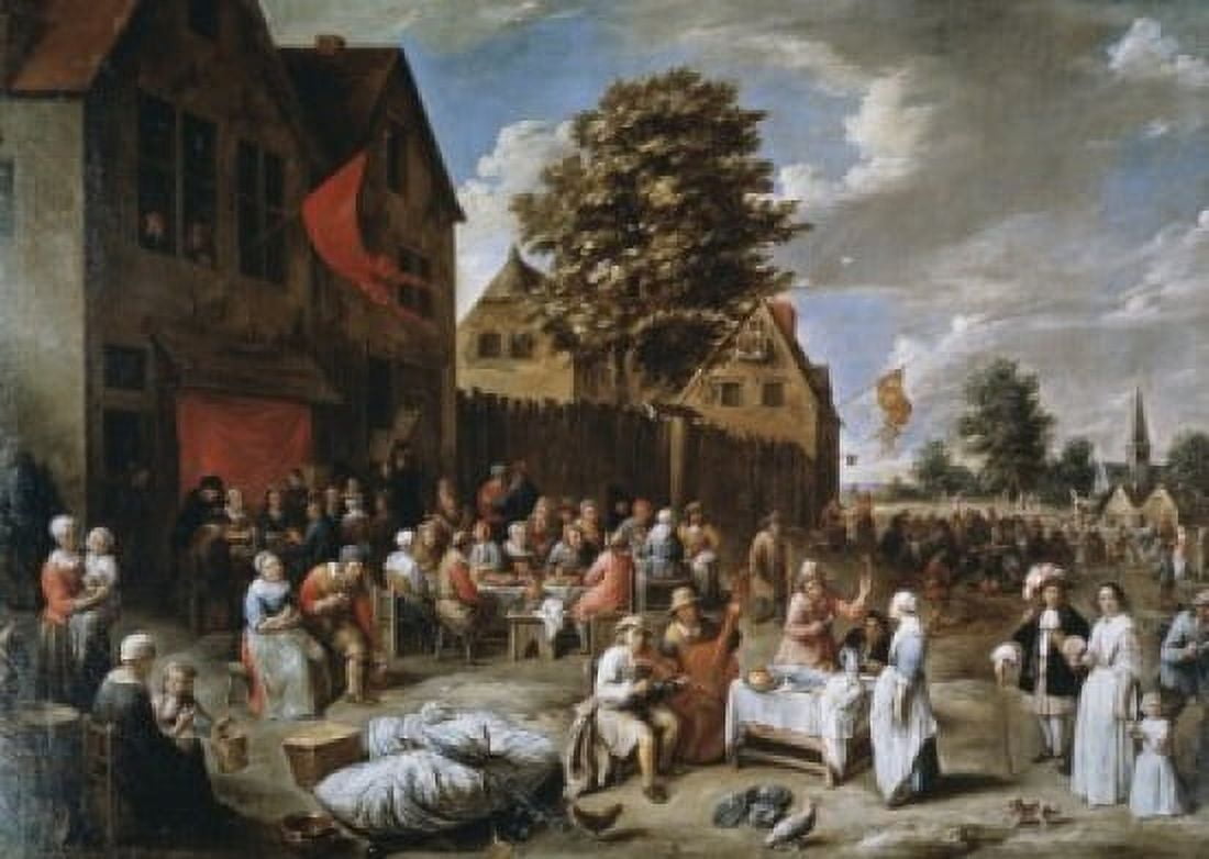 Village Fair Gillis van Tilborgh the Elder (1568-1625Flemish) Canvas Art - Gillis van Tilborgh (18 x 24)