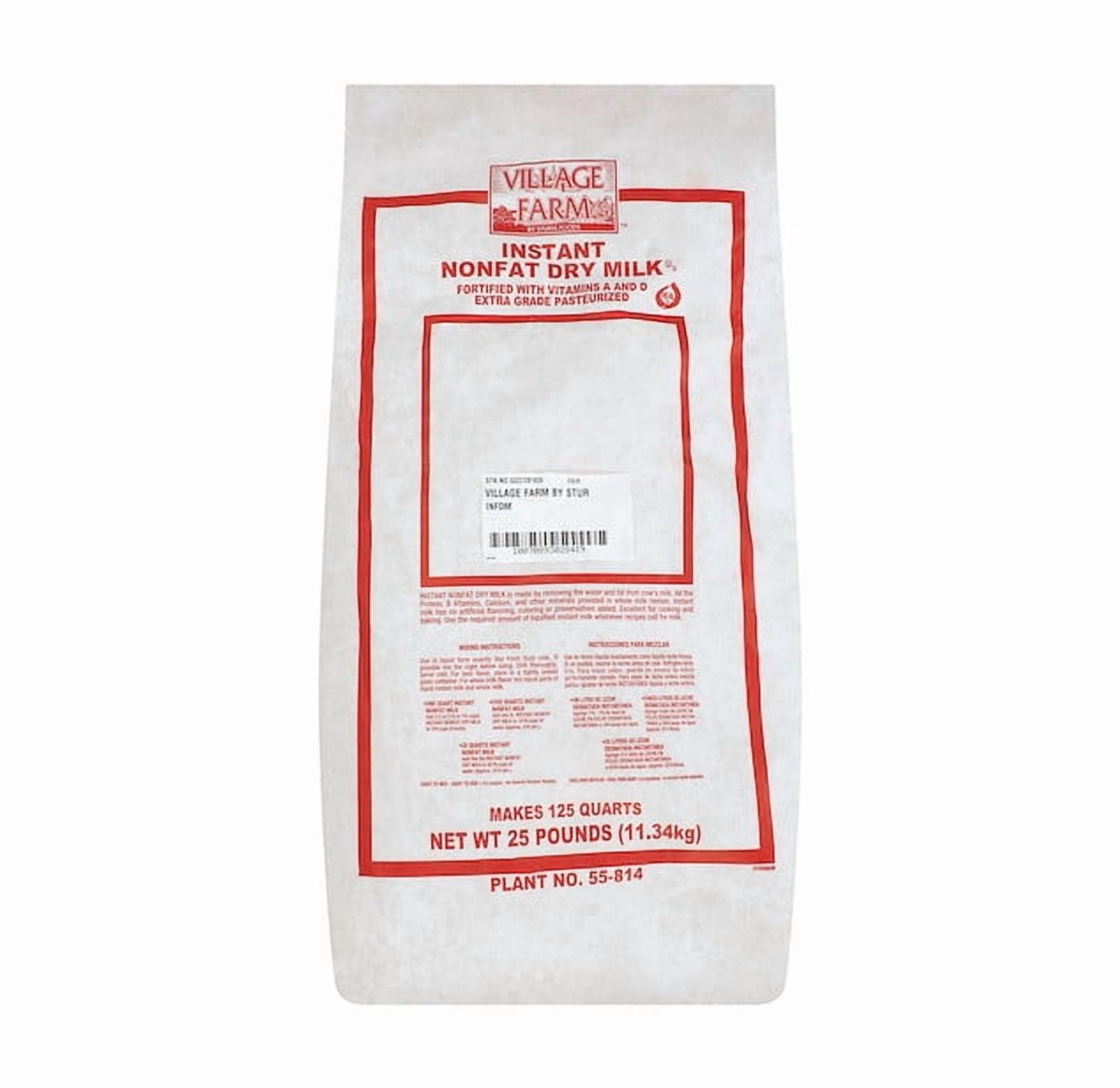 Village Farm by Sturm Instant Nonfat Dry Milk, 25 Pounds