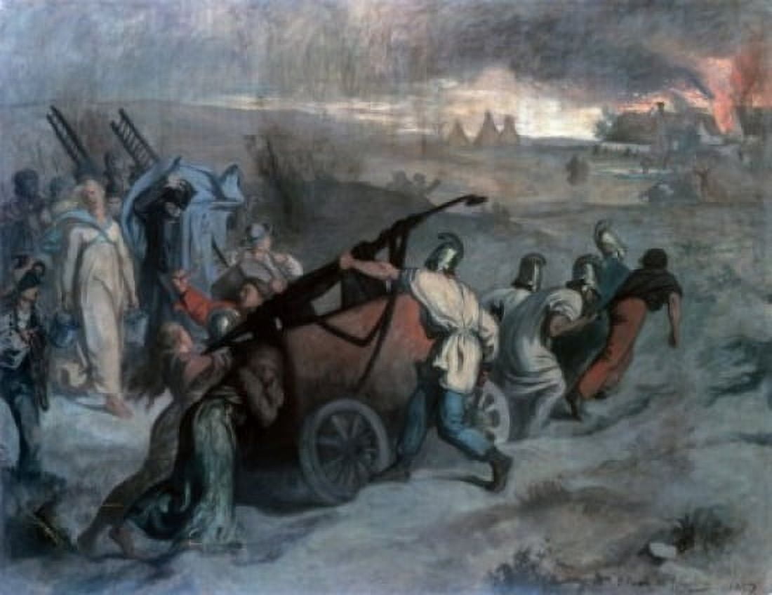 Village Firemen 1857 Pierre Puvis de Chavannes (1824-1898 French) State Hermitage Museum St Petersburg Russia Canvas Art - Pierre Puvis de Chavannes (18 x 24)