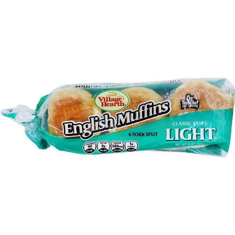 Village Hearth Light English Muffins, 12 oz