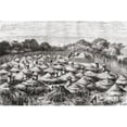 thumbnail image 1 of The Village of Kiwana,Tanzania, Central Africa As It Was In The Late 19th Century From The Book Africa Pintoresca Published 1888 Poster Print, 17 x 12, 1 of 1