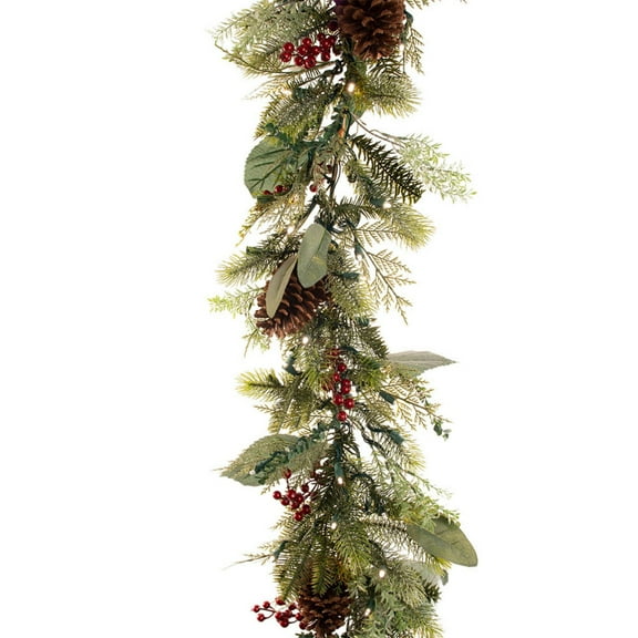 Village Lighting Winter Frost 9 ft. Pre-lit LED Garland