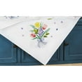 thumbnail image 1 of Village Linens™ Tulip & Daffodil Spray Table Topper Stamped Embroidery Kit, 1 of 1