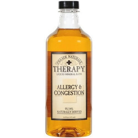 Village Naturals Therapy Allergy & Congestion Liquid Mineral Bath 16 oz