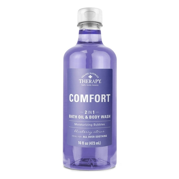Village Naturals Therapy Comfort Foaming Bath Oil & Body Wash, 16 fl. oz.