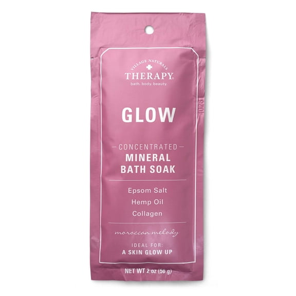 Village Naturals Therapy Glow Concentrated Mineral Bath Soak, Moroccan Melody Scent, 2 oz.