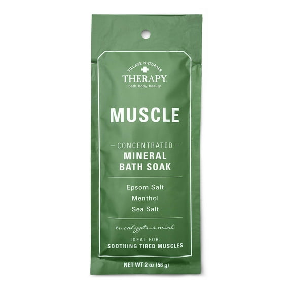 Village Naturals Therapy Muscle Relief Concentrated Mineral Bath Soak, 2 oz.
