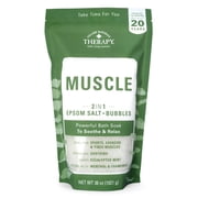 Village Naturals Therapy Muscle Relief Foaming Epsom Bath Soak, 36 oz
