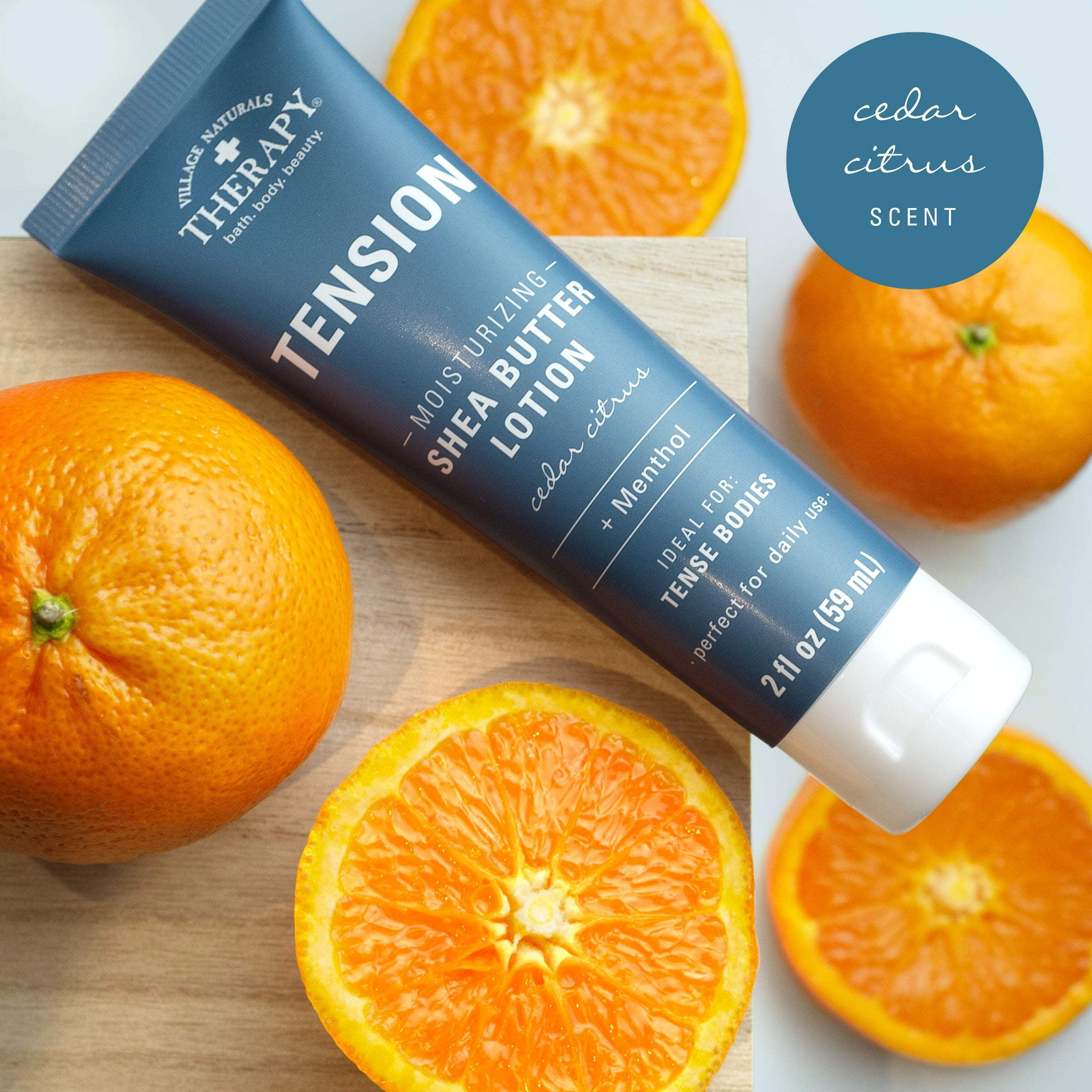 Village Naturals Therapy Tension Moisturizing Shea Butter Hand & Body Lotion