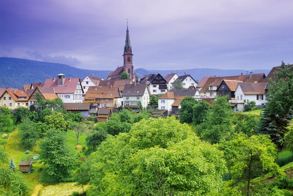Village Of Rottelsheim Alsace France Canvas Art - Bilderbuch Design Pics (18 x 12)