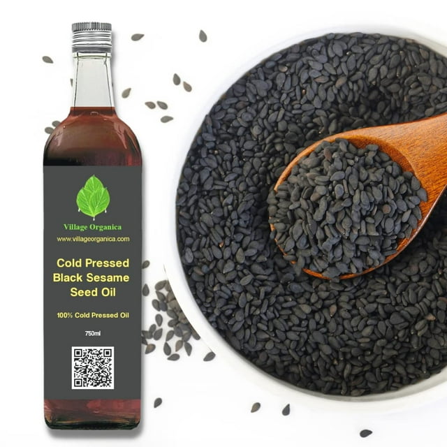 Village-Organica Black Sesame Oil | Cold Pressed Oil | Gingelly Oil ...