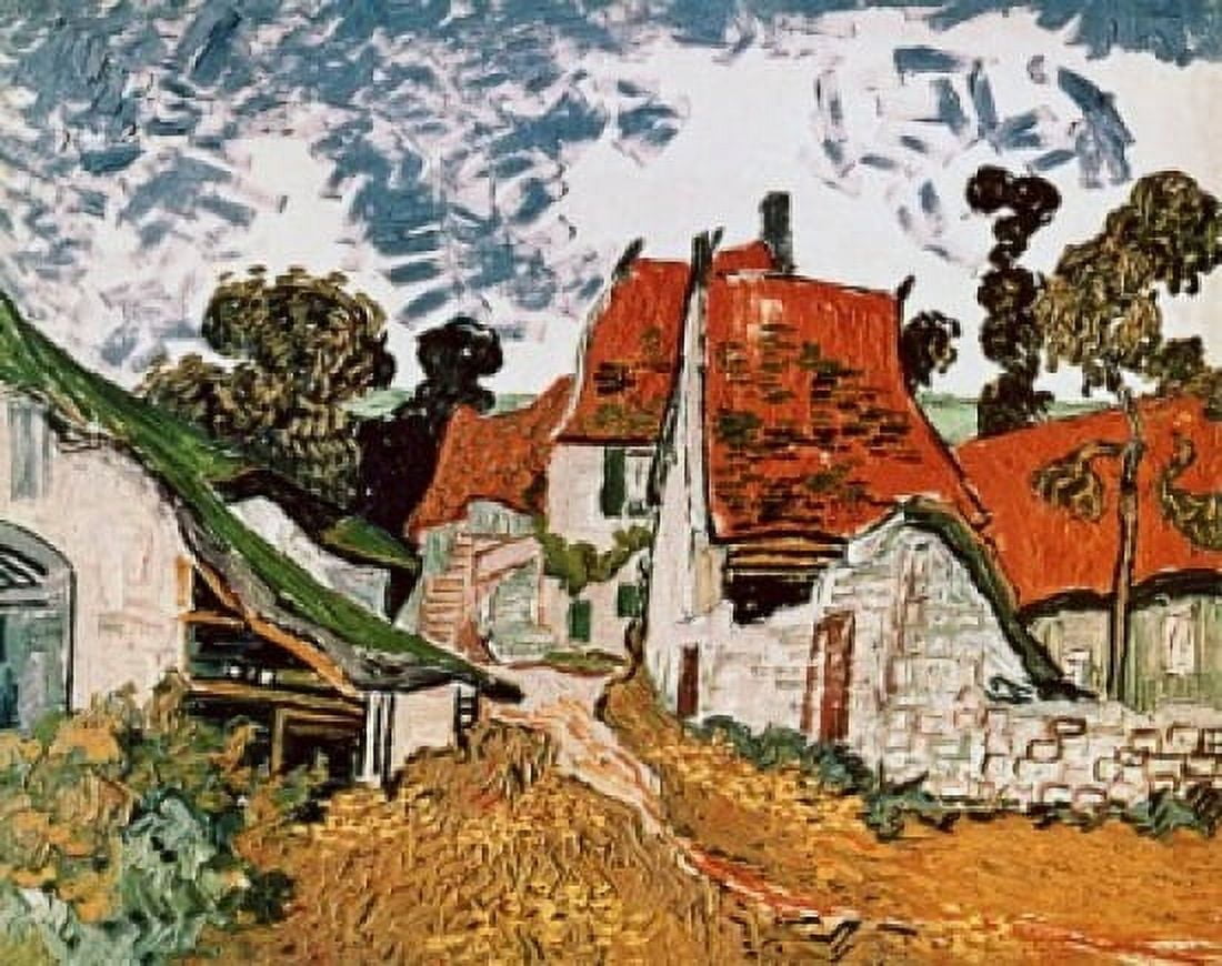 Village Street in Auvers 1890 Vincent van Gogh (1853-1890 Dutch) Oil on canvas Ateneum Art Museum Helsinki Finland Canvas Art - Vincent van Gogh (18 x 24)