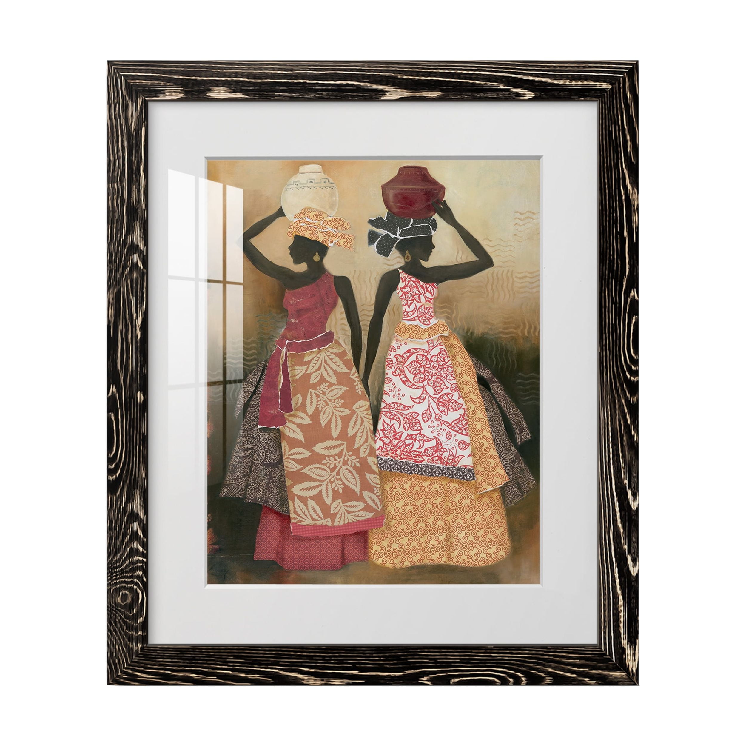 Village Women II - Premium Framed Print - Ready to Hang - 17 x 20 - Black Frame