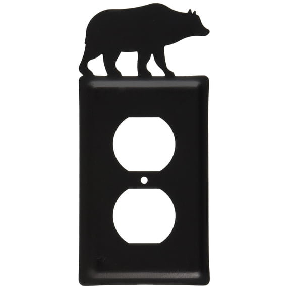 Village Wrought Iron Bear - Single Outlet Cover