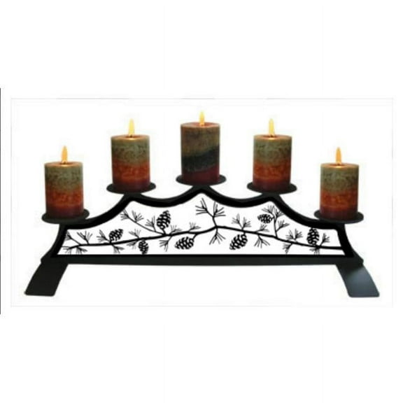 (Price/Each)Village Wrought Iron C-PFP-89 Pinecone - Fireplace Pillar Candle Holder